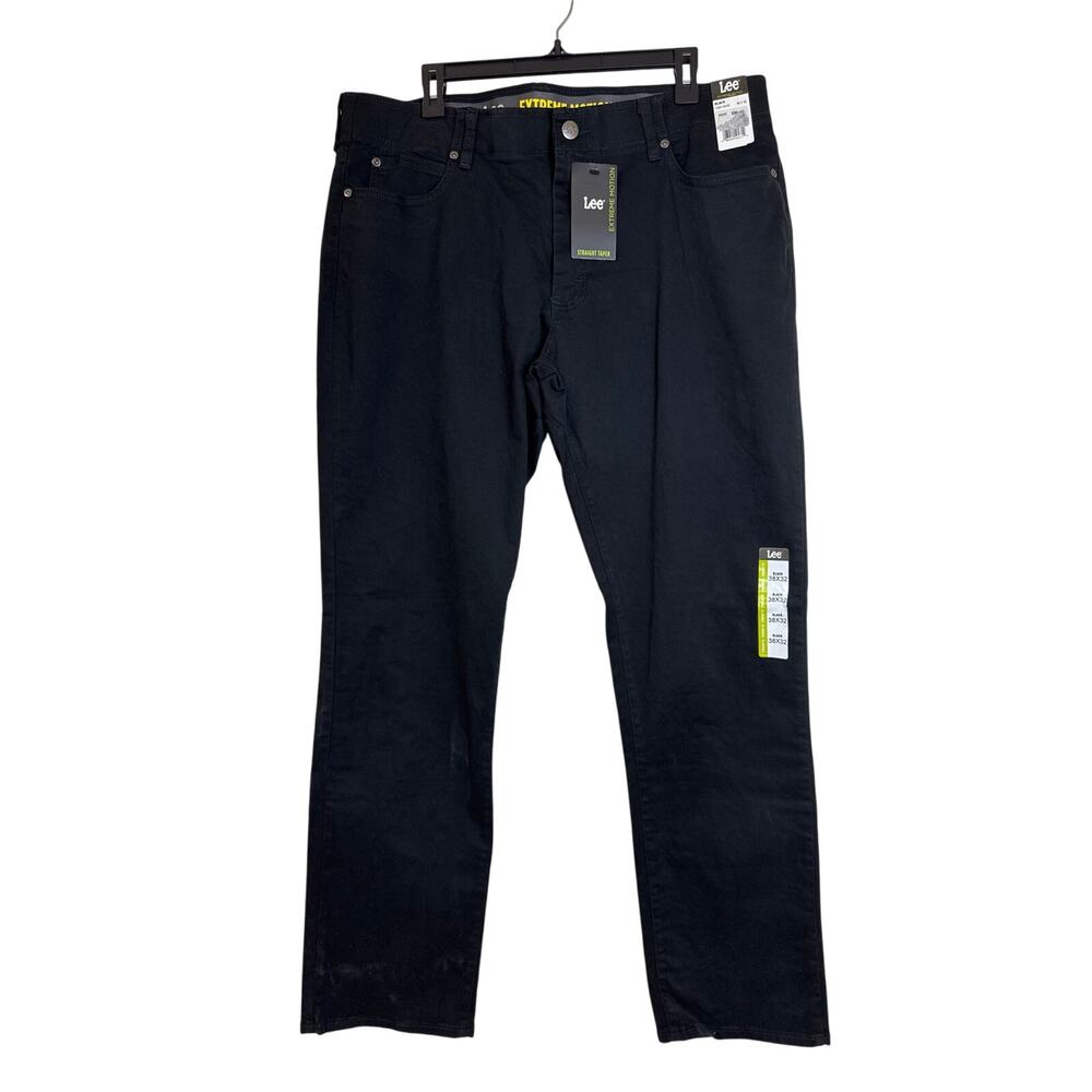 NWT Men’s Lee Black Jeans Performance Series EXT Motion Taper Legs 38X32